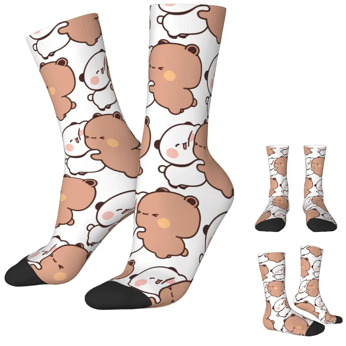 Bear And Panda Bubu Dudu Balloon Stockings Women Men Socks Quality Retro Socks Autumn Cycling Anti Skid Printed Socks Gift