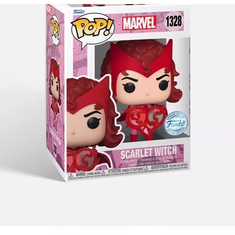 FUNKO POP 오리지널 어벤저 스 애니메이션 피규어 스칼렛 마녀 액션 피규어 소년 소녀 선물 용품 Collectible Model Ornaments