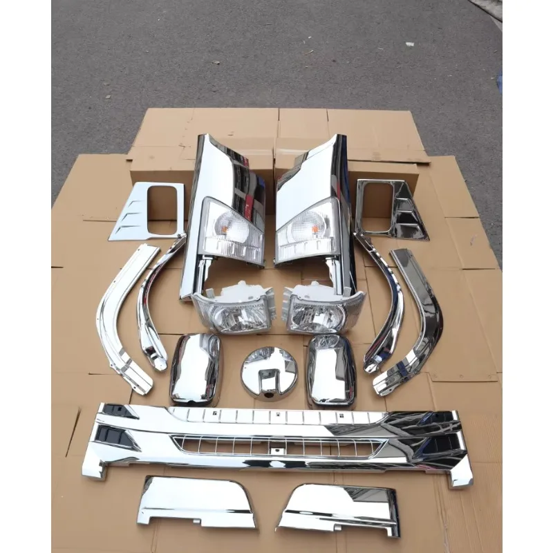 High Quality Chromed Truck Body Part Body Wheel Eyebrow Grill Rear View Mirror Turn Headlamp Included