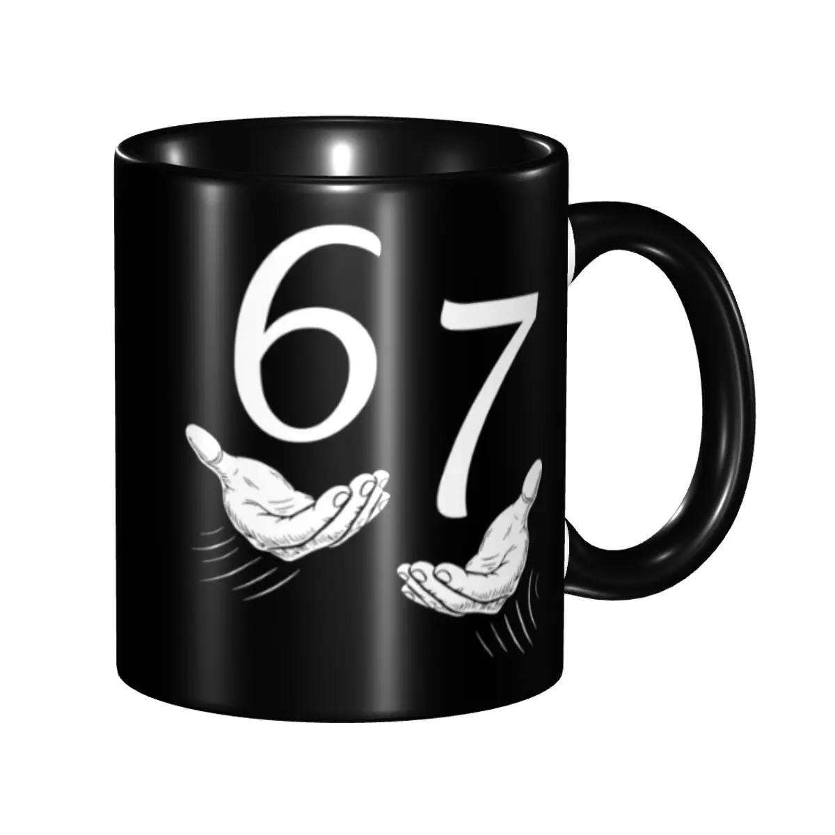 Tazas de Café Personalizadas con Diseño de Memes 6-7, Tazas de Cerámica para Té y Leche