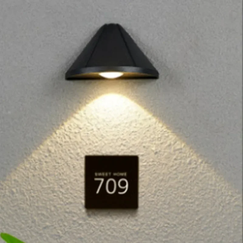 

GHJUYIOL Outdoor wall lamp, waterproof door plate spotlight, modern and simple corridor exterior wall lamp