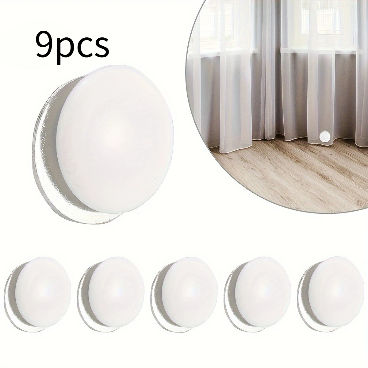 9pcs Magnetic Shower Curtain Weights, Silicone Covered Rustproof Shower Curtain Liner Weights,Heavy Duty Outdoor Curtain Weights