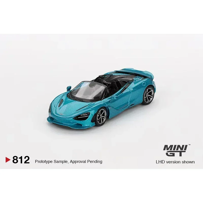 Pressa MINIGT 812 1:64 750S Spider Belize Blue Diecast Model Collection Toys