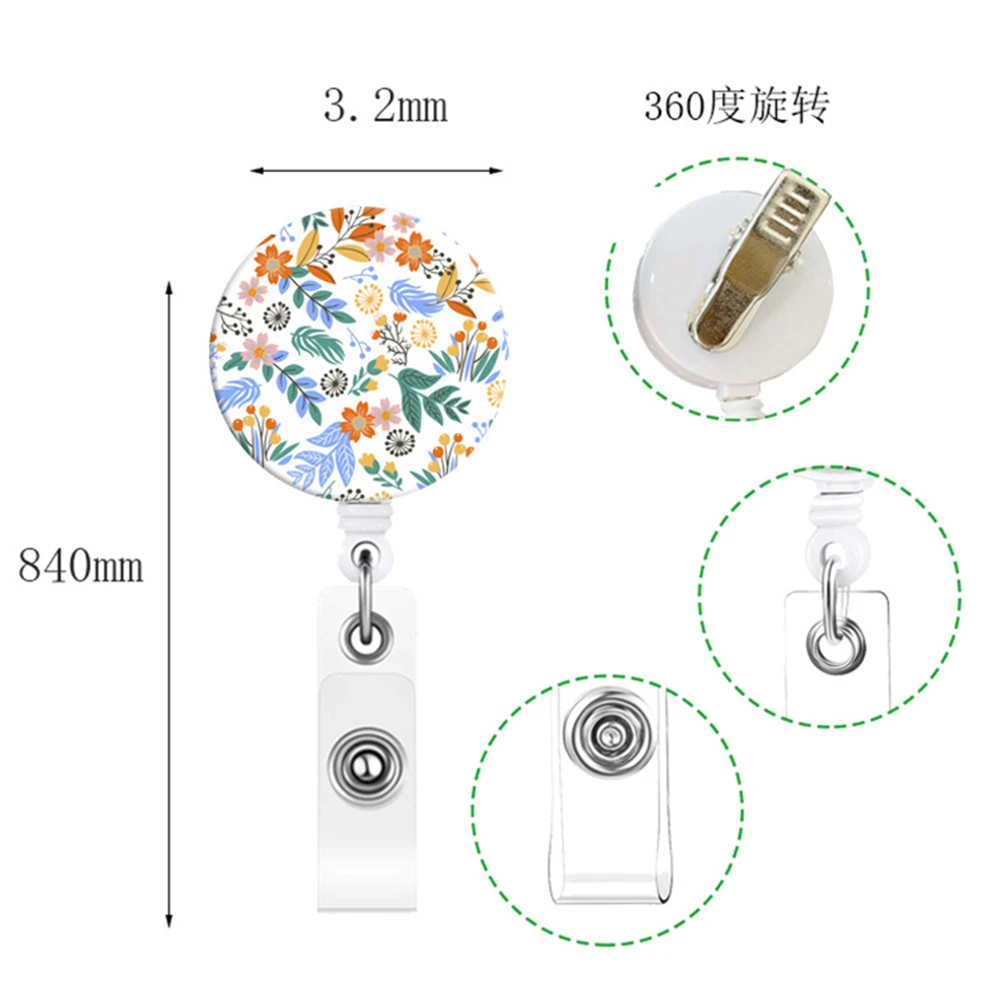 Держатель именной бирки Держатель именной карты Держатель бейджа Зажим Держатель карты Зажим Брелок Держатель идентификационного бейджа Выдвижной бейдж Медсестра Доктор