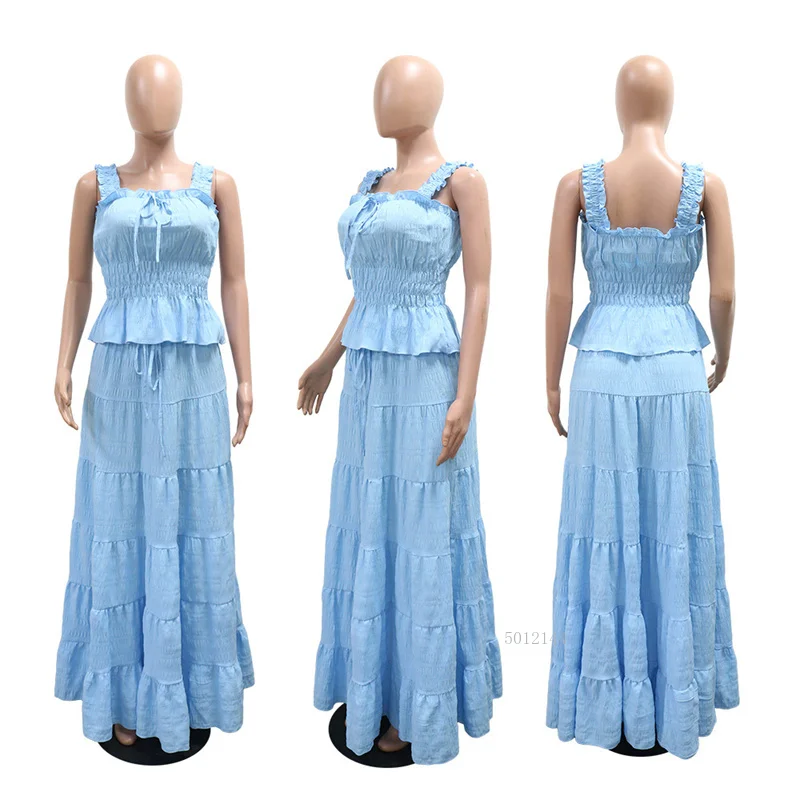 conjunto-feminino-de-verao-doce-e-elegante-top-de-alcas-franzido-com-babados-e-saia-longa-evase-conjunto-de-duas-pecas-para-ferias