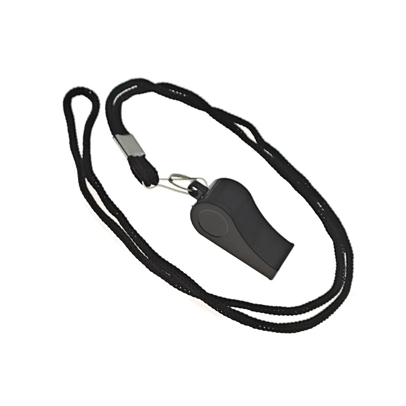 High Quality Black Whistle Referee Game Halter Whistle Outdoor Travel Hiking Whistle Suitable for Basketball Volleyball Games