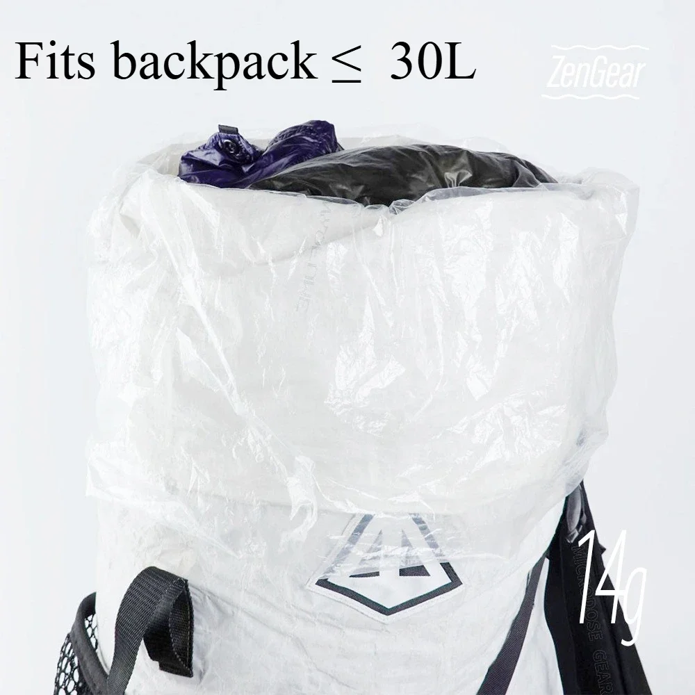 Rugzak Voering Tas Verpakking Ultralichte 14g Polycro Binnenste Dry Bag Waterdichte opslag voor wandelen, trekking, UL Kampeeruitrusting