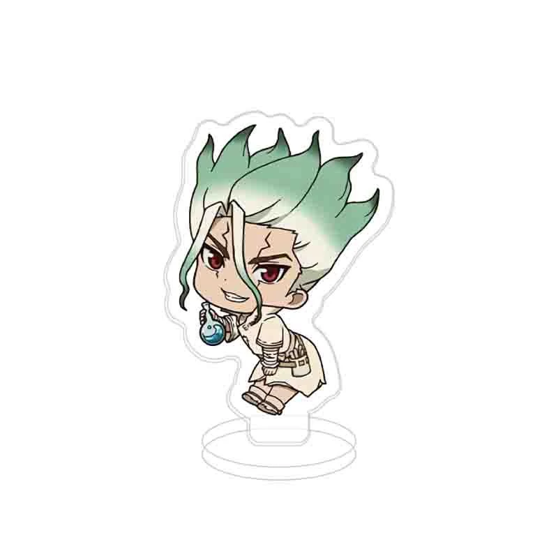 Anime Dr STONE Mini Cute Figure Stand Model Ishigami Senkuu/Ōki Taiju/Chrome/Asagiri Gen Desk Decor Standing Sign Gifts