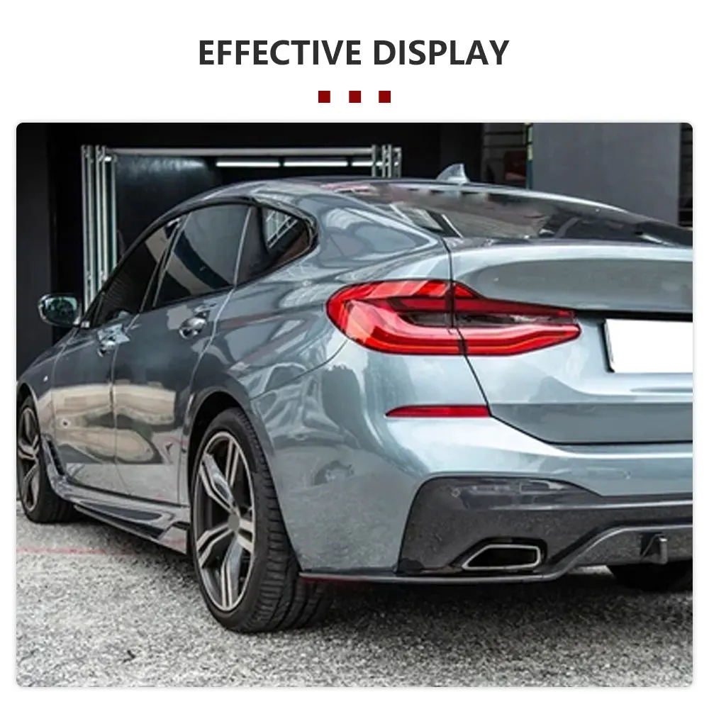 ألياف الكربون سيارة التنانير الجانبية تمديد الشفاه لسيارات BMW 6 سلسلة G32 M-SPORT GT 2017-2022 الجانب الباب الوفير المفسد المئزر الجسم أطقم