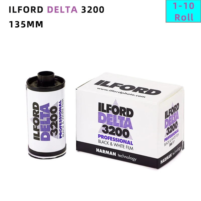 1/3/5/10 Roll ILFORD Delta 3200 120mm/135mm B&W Film Rolls High Perception Professional  Black and White Film