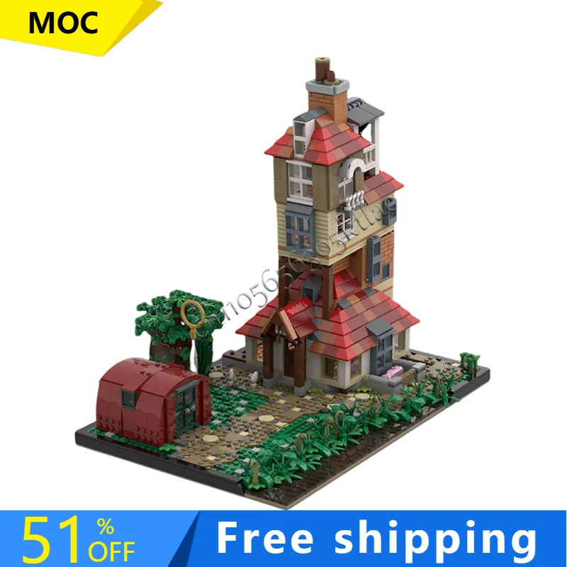 

708 PCS MOC The Burrow Scenery Modular Building Block Architecture Model Display Toy Assembly Christmas Birthday New Year Gift