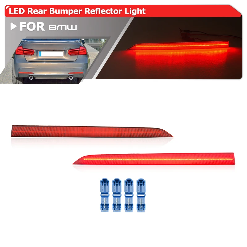 For BMW 3-Series F30 F31 M Sport 2012-2019 Car Led Rear Bumper Reflector Light Auto Tail Brake Signal Lamp 63147847166 BM1184103