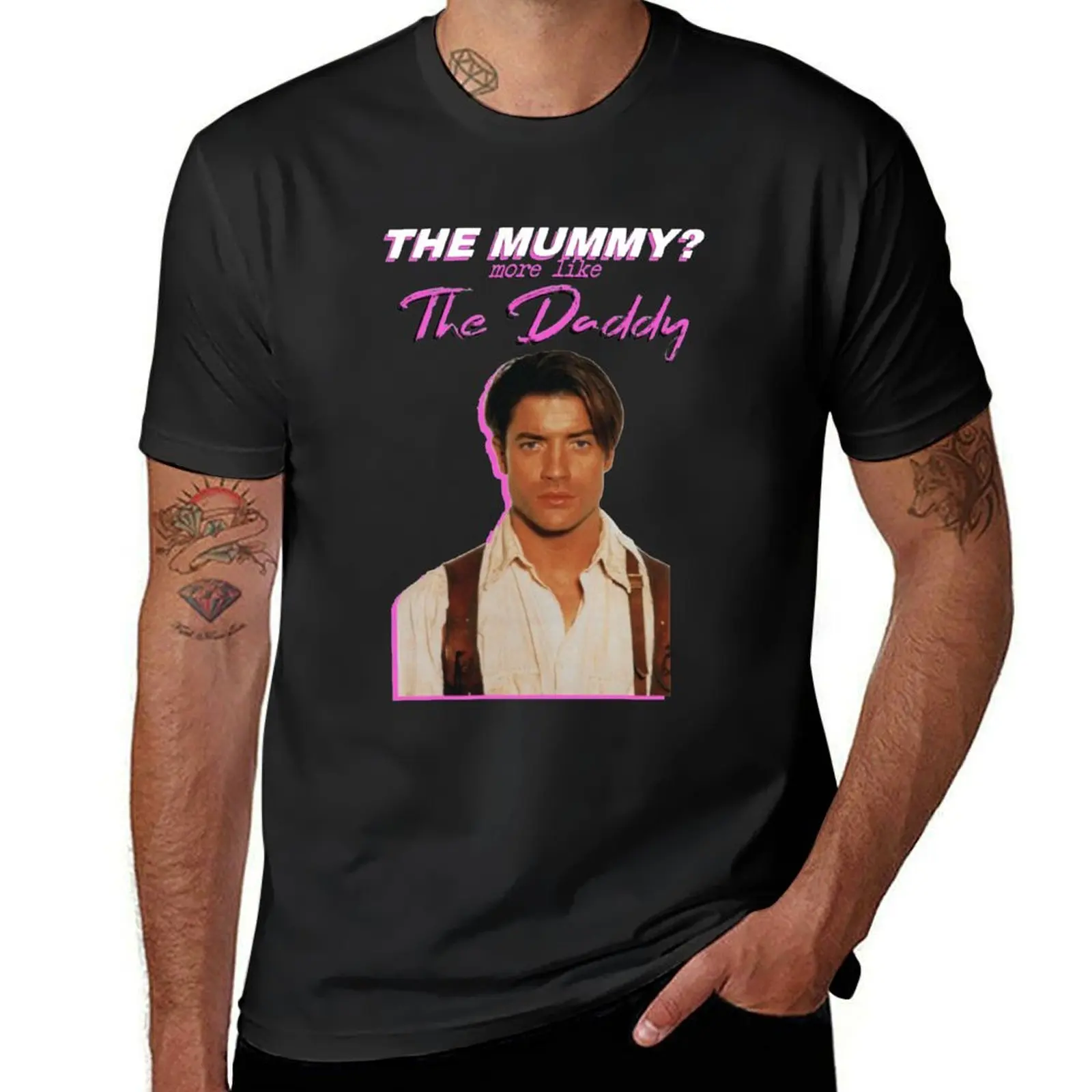 Brendan Fraser The Mummy More Like The Daddy T-Shirt sublime heavyweights black t-shirts for men