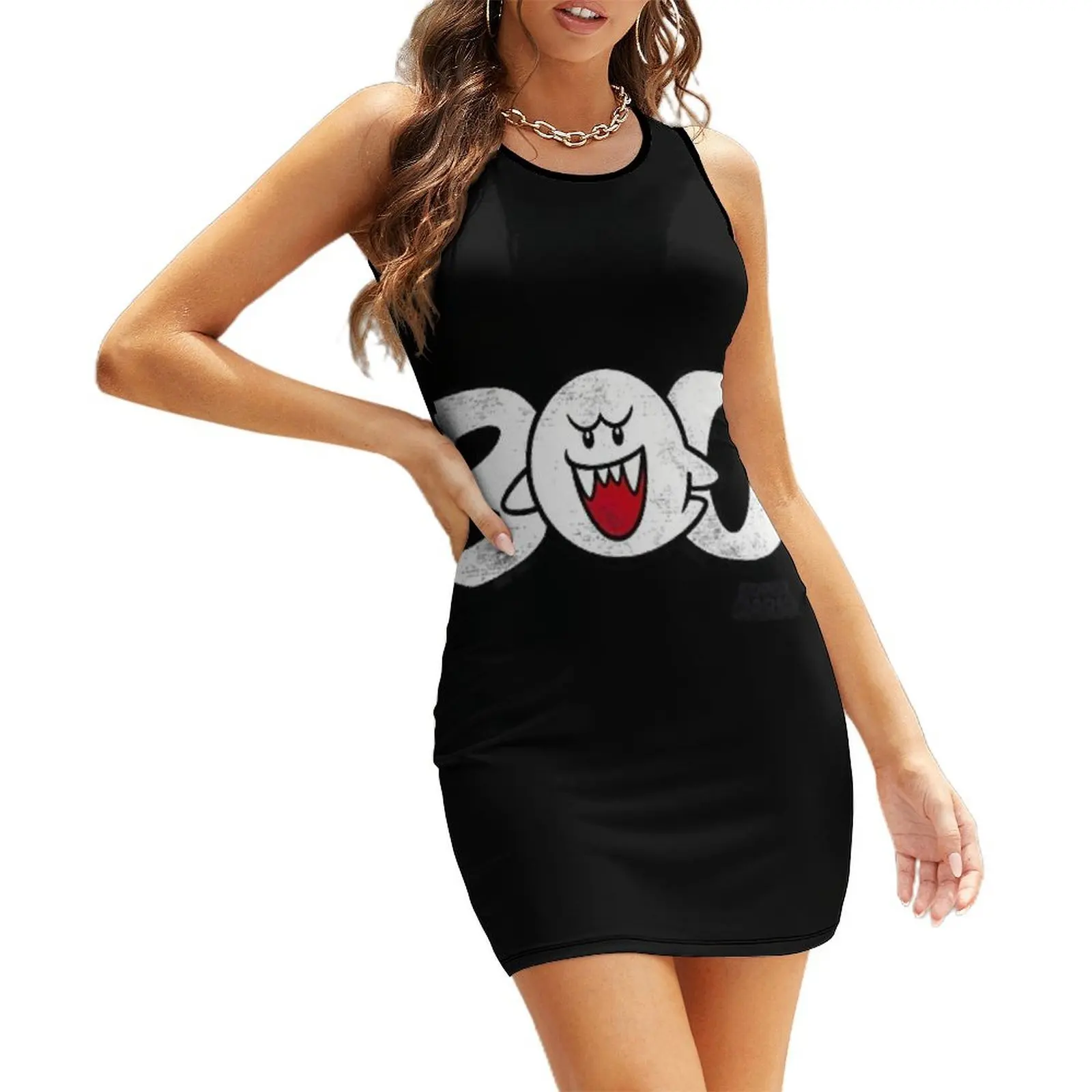 

Boo Large Text \t \t \t Sleeveless Sundress dresses ladies 2025 summer dress summer summer woman dress 2025