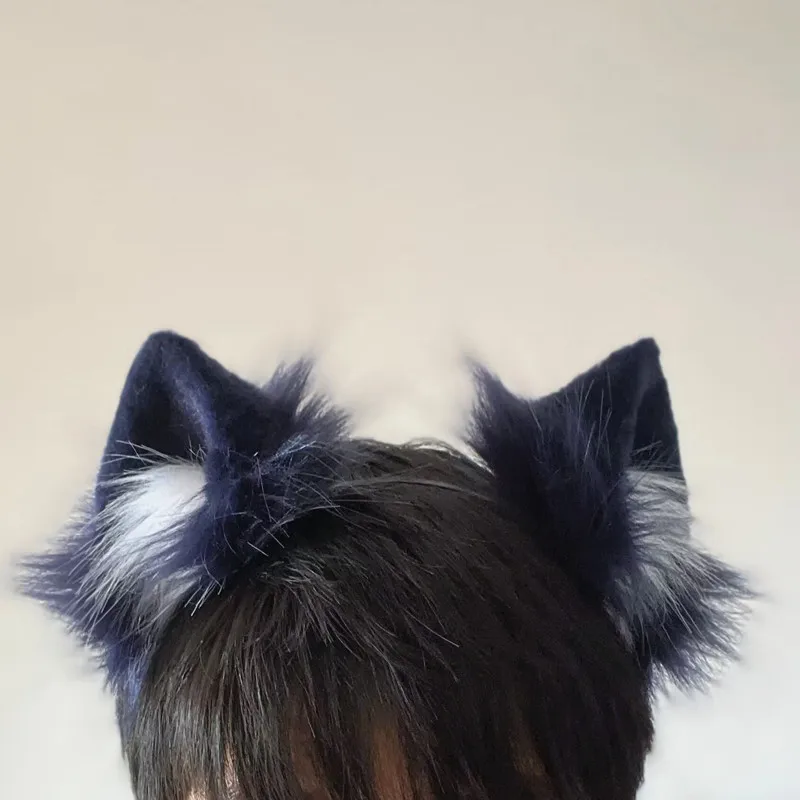 Anime Cute Cat Fox Ear Cosplay Handmade Lolita Wig Headwear Halloween Gift Accessories