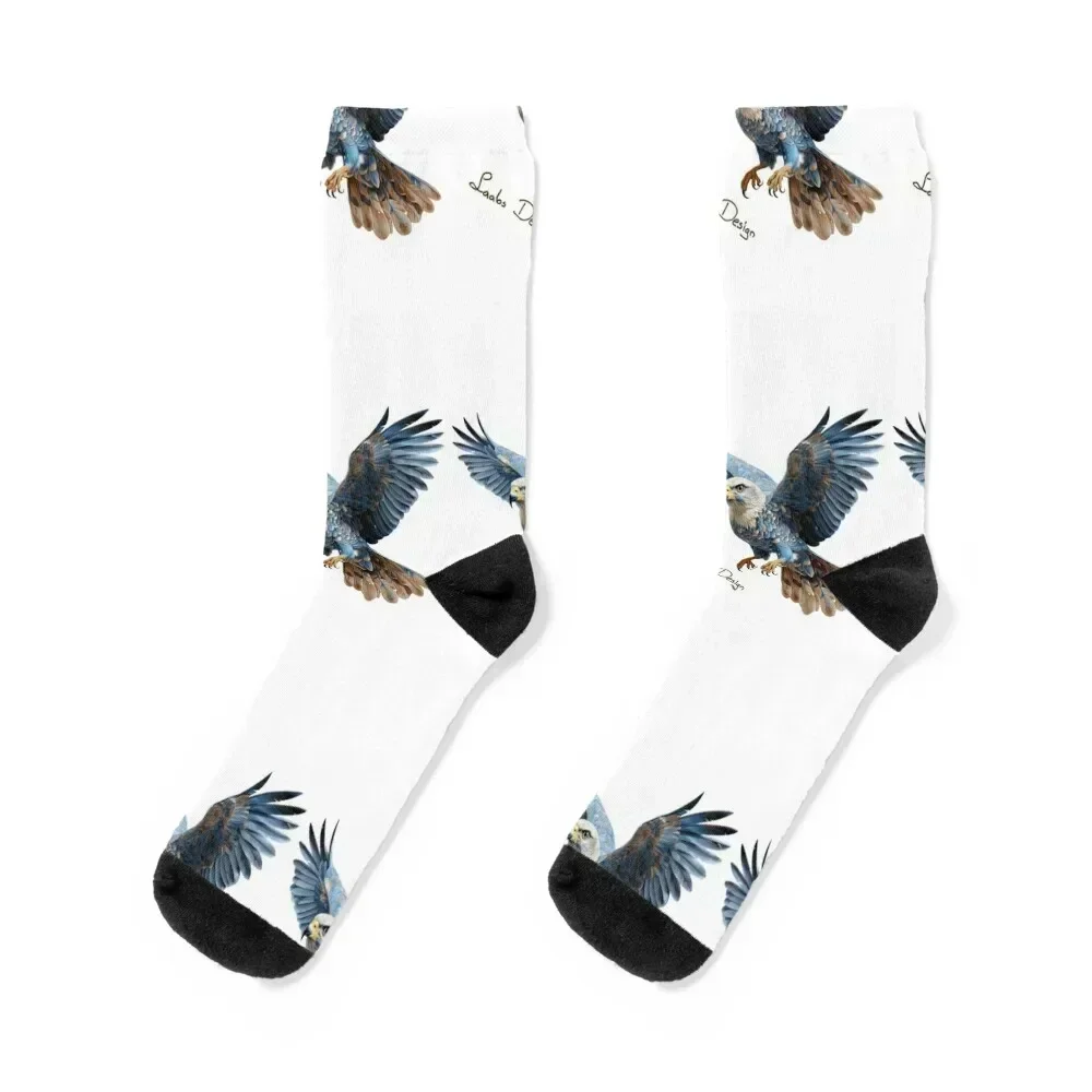 

Soaring Majesty: The Cerulean Falcon Socks Heating sock snow bright garter Women Socks Men's