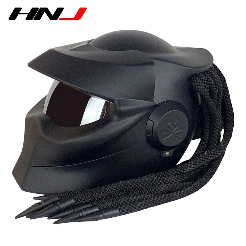 Iron Blood Warrior Motorcycle Helmet Personalized Braid Helmet Electric motorbike predator helmet casco de moto