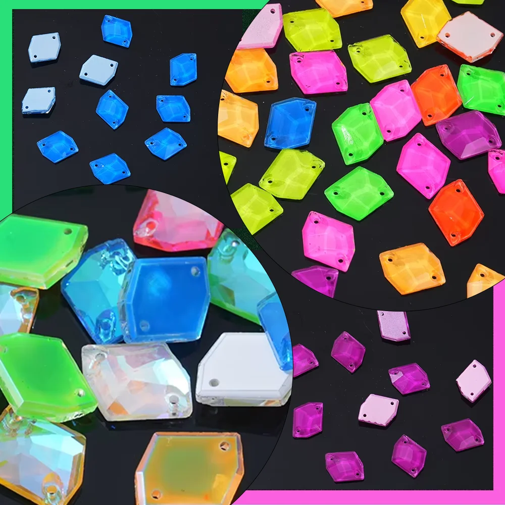 VC K9 Fluorescent Cosmic Chamfers Sew on Rhinestone Sewing Diamond Glass Diamond Flatback DIY Clothing Wedding Accessories