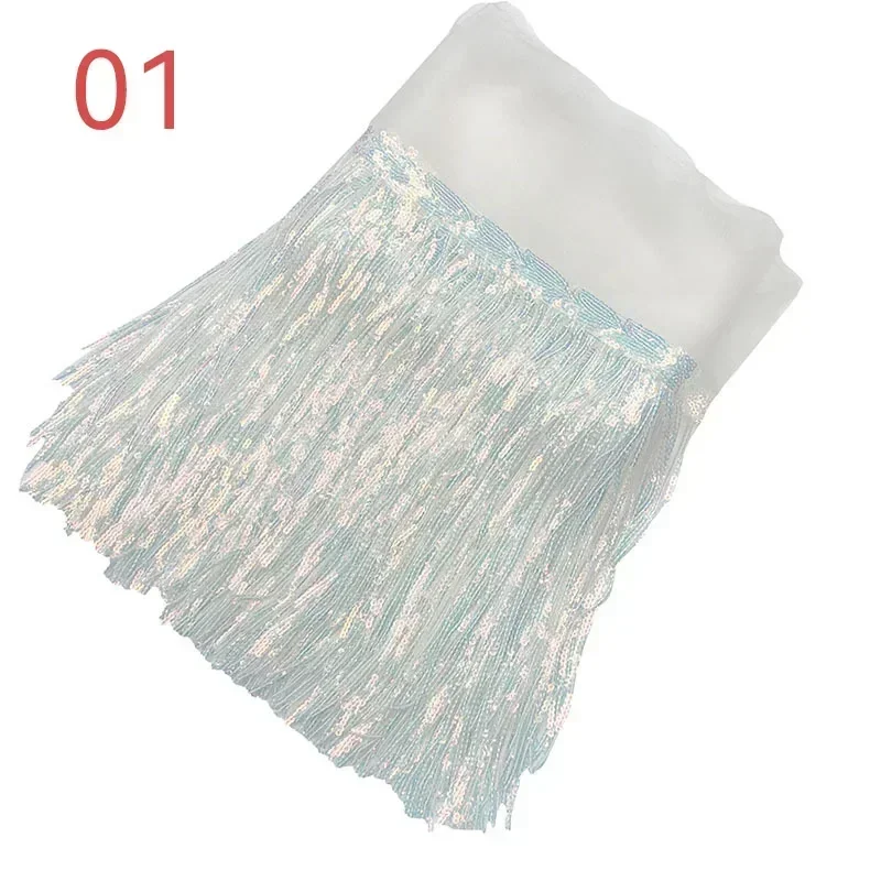 10Yard Pvc Sewing Fringe Trim Wide Gold Sequins Lace Tassel Fringe Trim for Diy Craft Clothing Garment Curtain Accessories