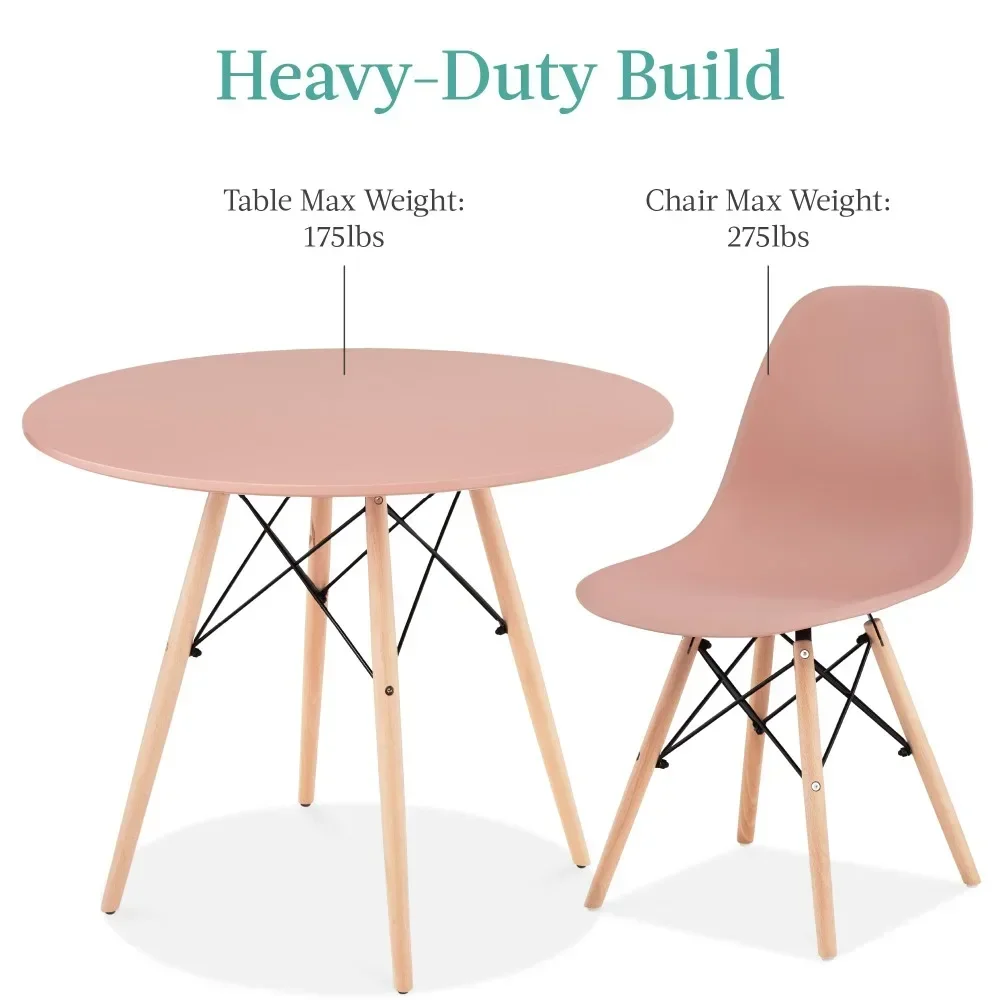 2025 New 5-Piece Dining Set, Compact Mid-Century Modern Table & Chair Set for Home