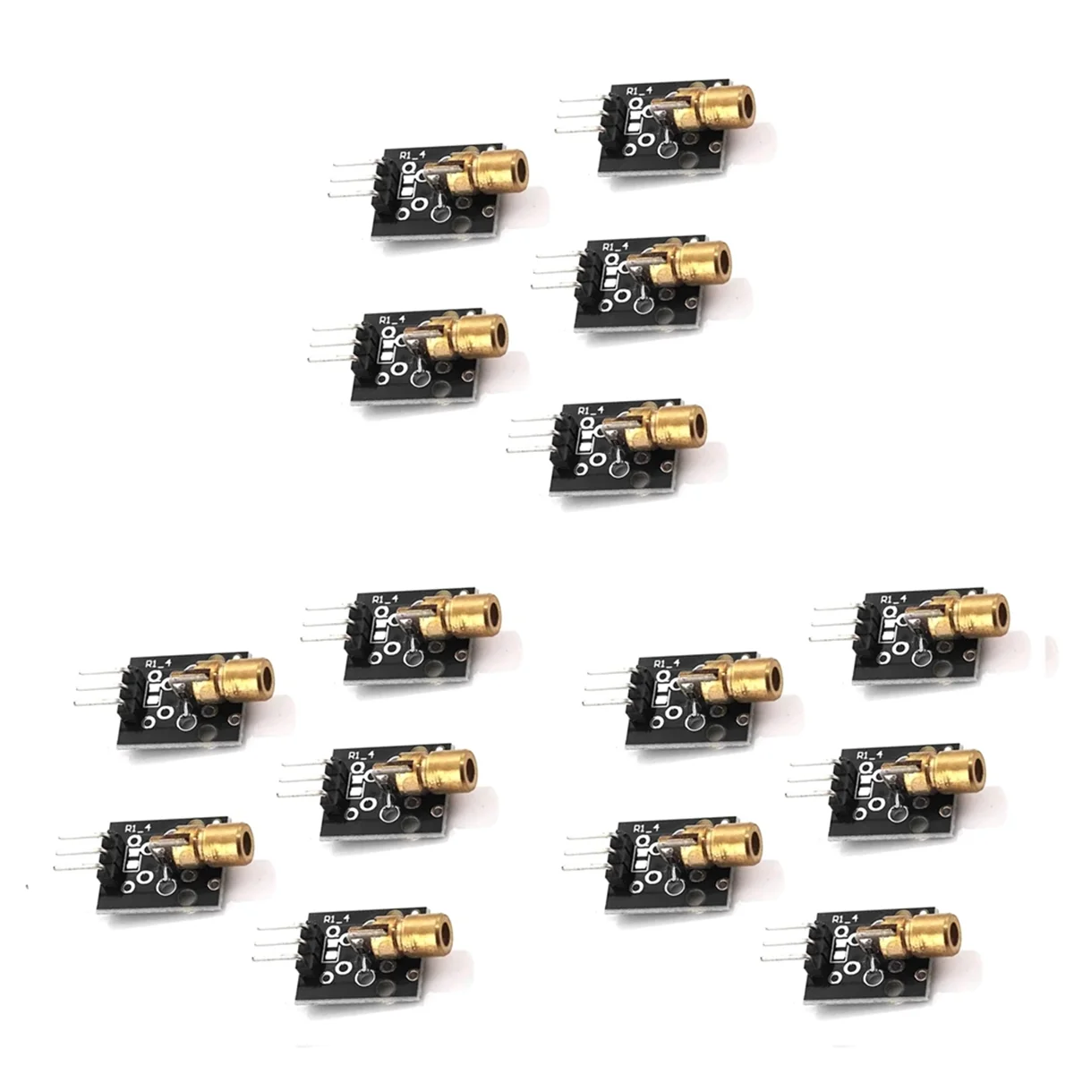

ABLG 15pcs KY-008 650nm Laser Sensor Module 6mm 5V Red Laser Dot Diode Copper Header for