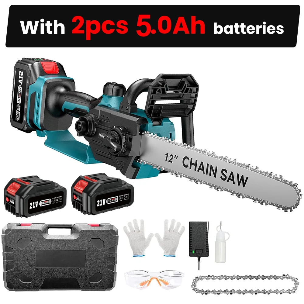 

SEESII 12-Inch Brushless Electric Chainsaw Cordless Chain Saw Firewood Tree Cutting Garden Pruning Power Tools For Makita 18v