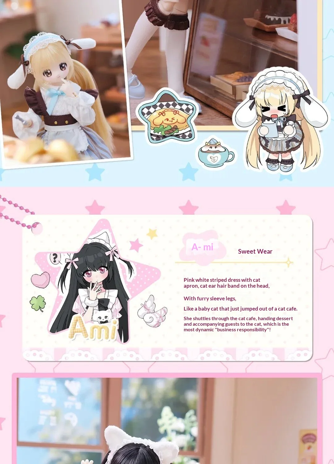 Original SyncyLand OOTD BJD Blind Box Niedliche Anime-Puppe mit Beweglichen Gelenken und Echthaar Key 2 Mini Sammelfigur Wohndekor Geschenk – Detail 10