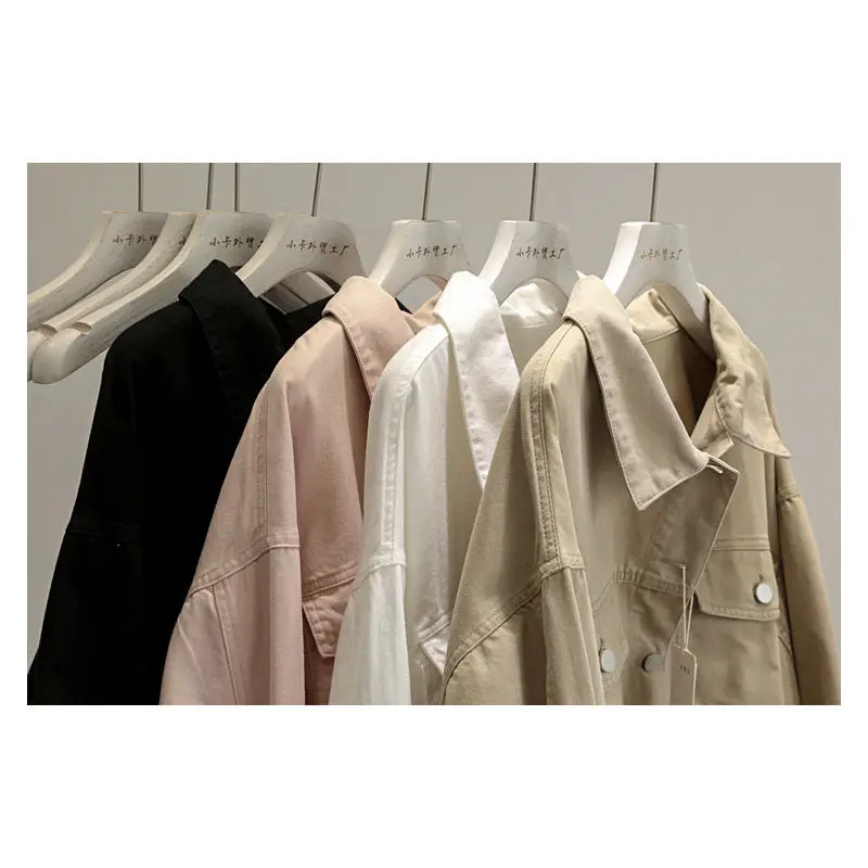 

Ele Workwear Jaet Women's Casual Loose ort Sle Spring Design Versatile Casual Outerwear Sli Collar Jaet