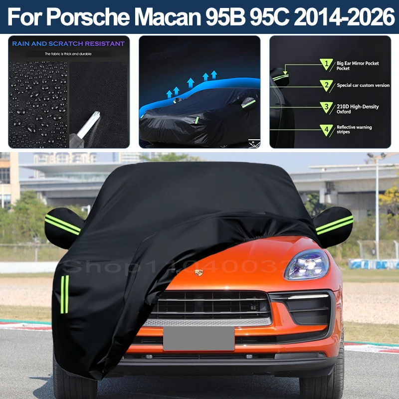 Auto Exterior Sun-Snow Protective Car Cover For Porsche Macan 95B 95C 2014-2026 Waterproof Dustproof Anti-UV Outdoor Cover