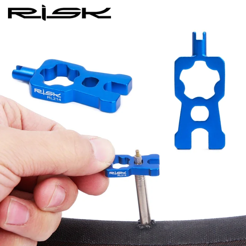 Risk Multifunctional Bicycle Presta Schrader Valve Disassembly Tools Alloy MTB Road Bike Tire Valve Extension Rod Repair Tool