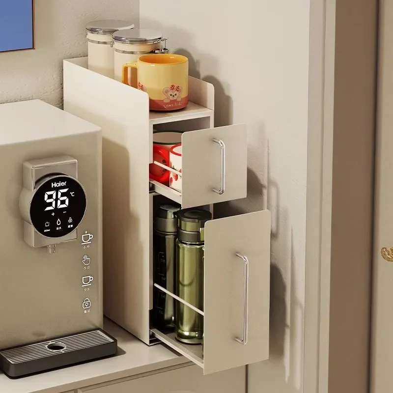 

Multi Functional Kitchen Storage Cabinet Countertop Narrow Edge Seasoning Rack Multi-layer Pull-out Seasoning Storage Rack