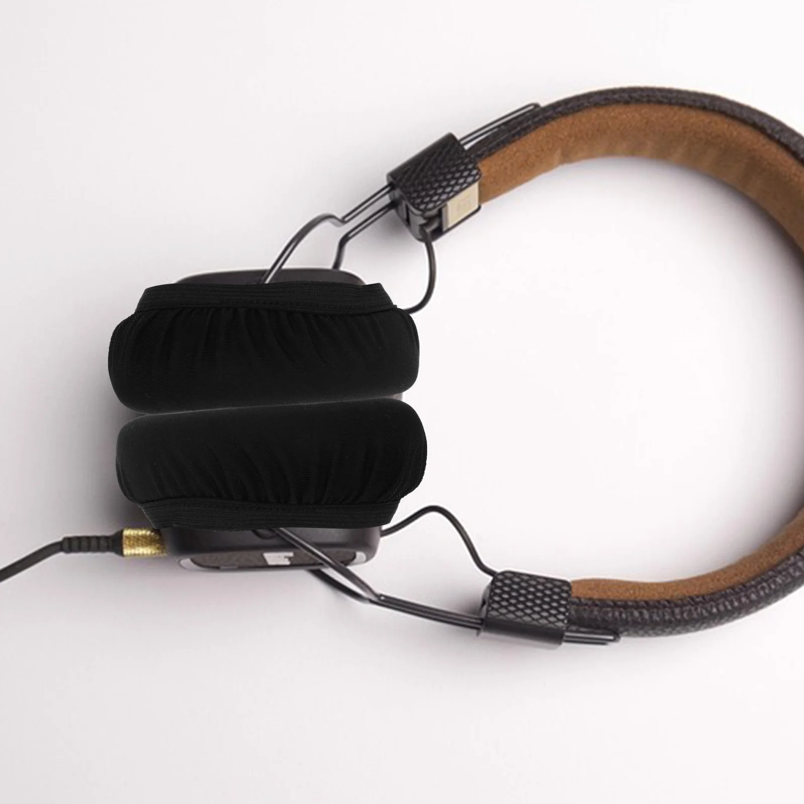 

2Pcs Cotton Fabric Headphone Ear Pads Covers Stretchable Reusable Washable Earphone Dust Protector Covers