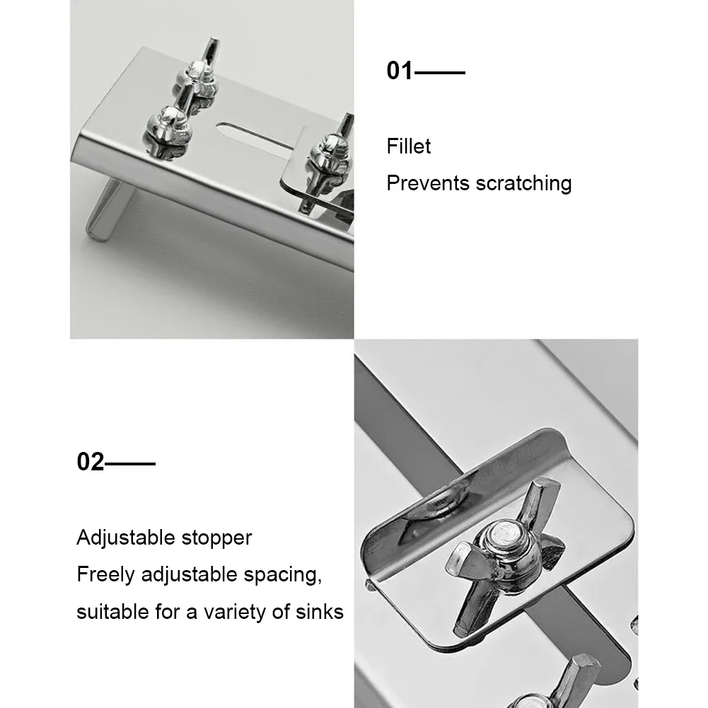 Adjustable Over Sink Base Sharpening Stone Holder Stainless Steel Retractable Non-Slip Base Whetstone Grindstone Accessories