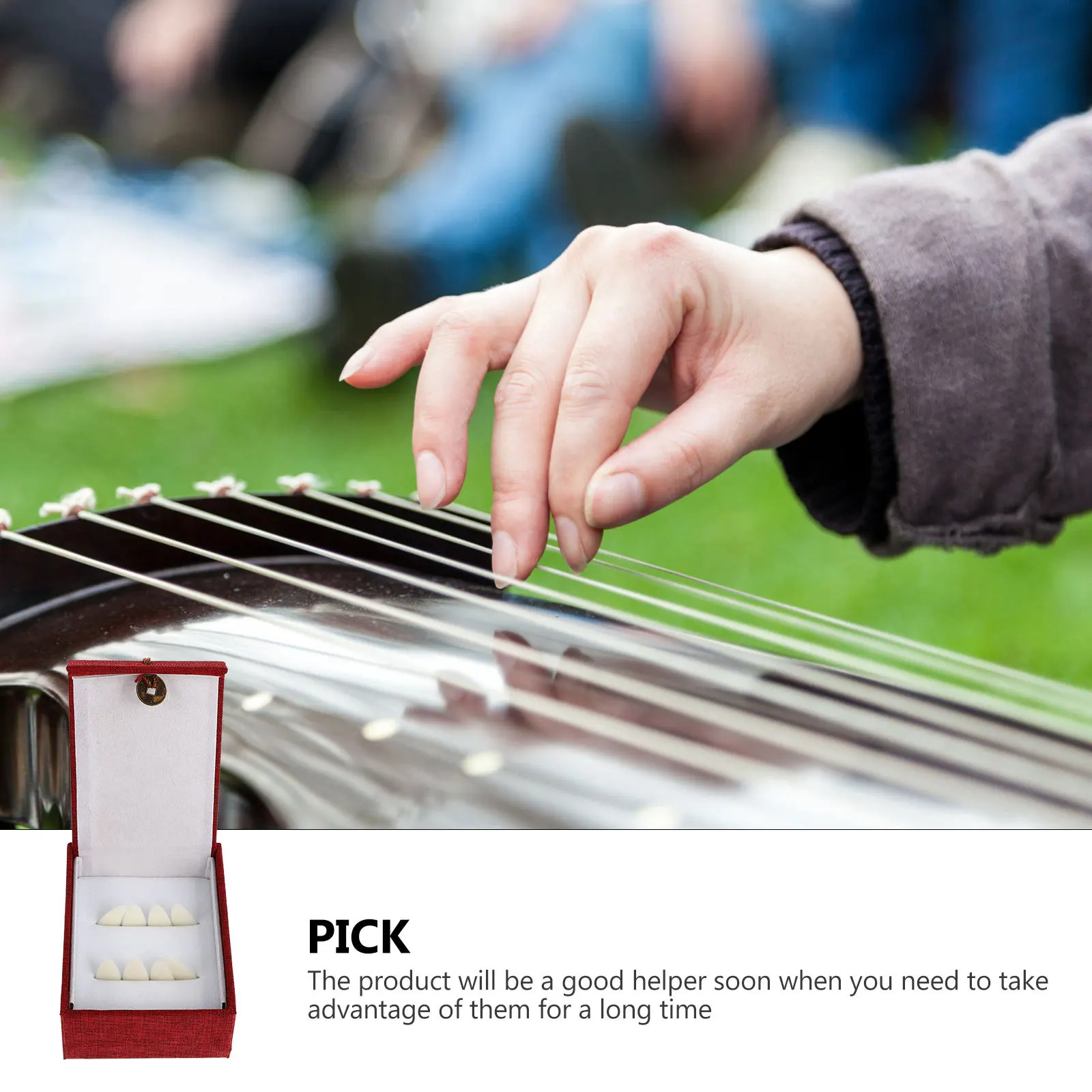

1Set Guzheng Nail Protective Covers Moderate Hardness Finger Picks Portable Practice Supplies Durable Guzheng Tool