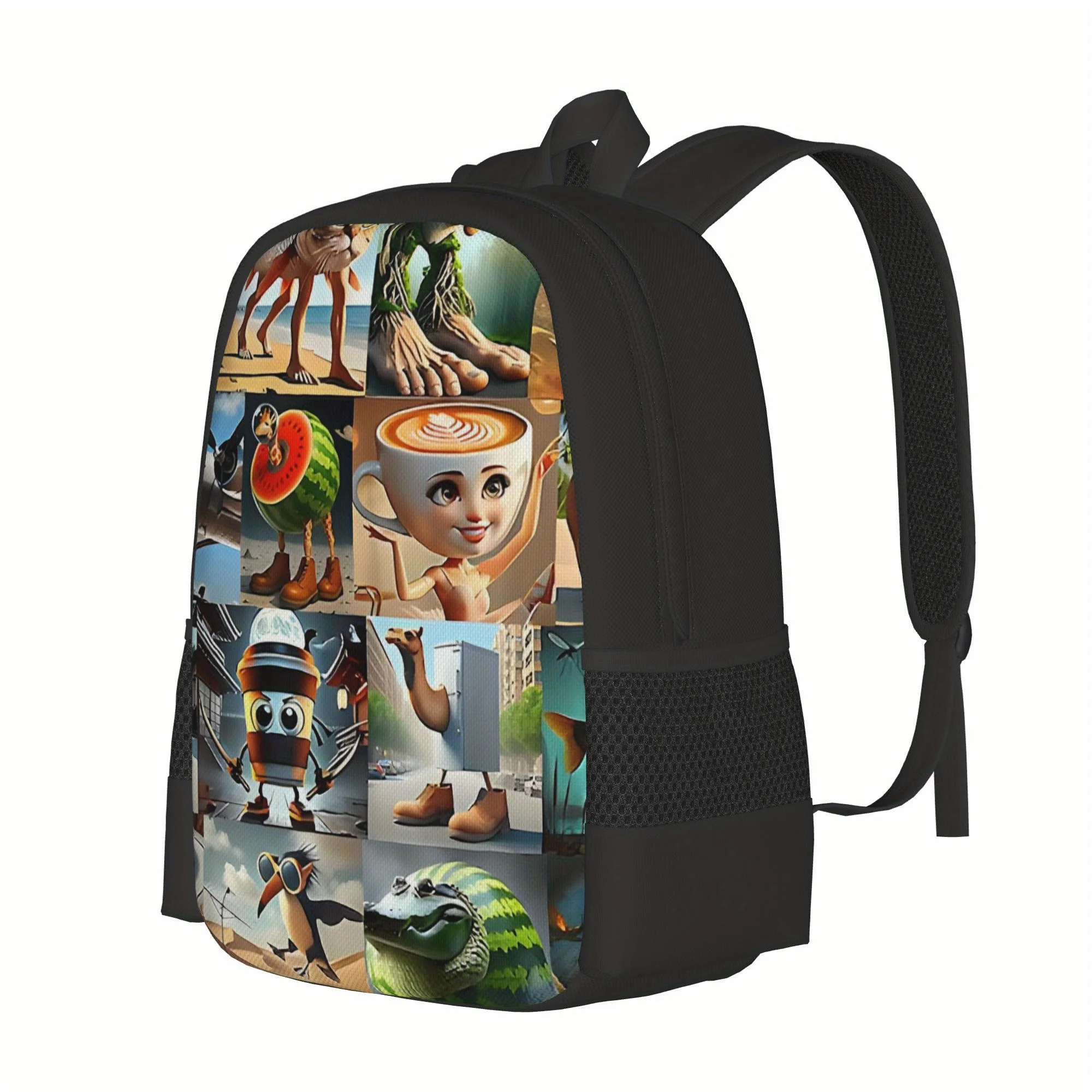 Italian Brainrot Backpack 17 Inch, Italian Brainrot Daypack Fashion Leisure Bag, Unisex Schoolbag for Travel and Work, Large Cap