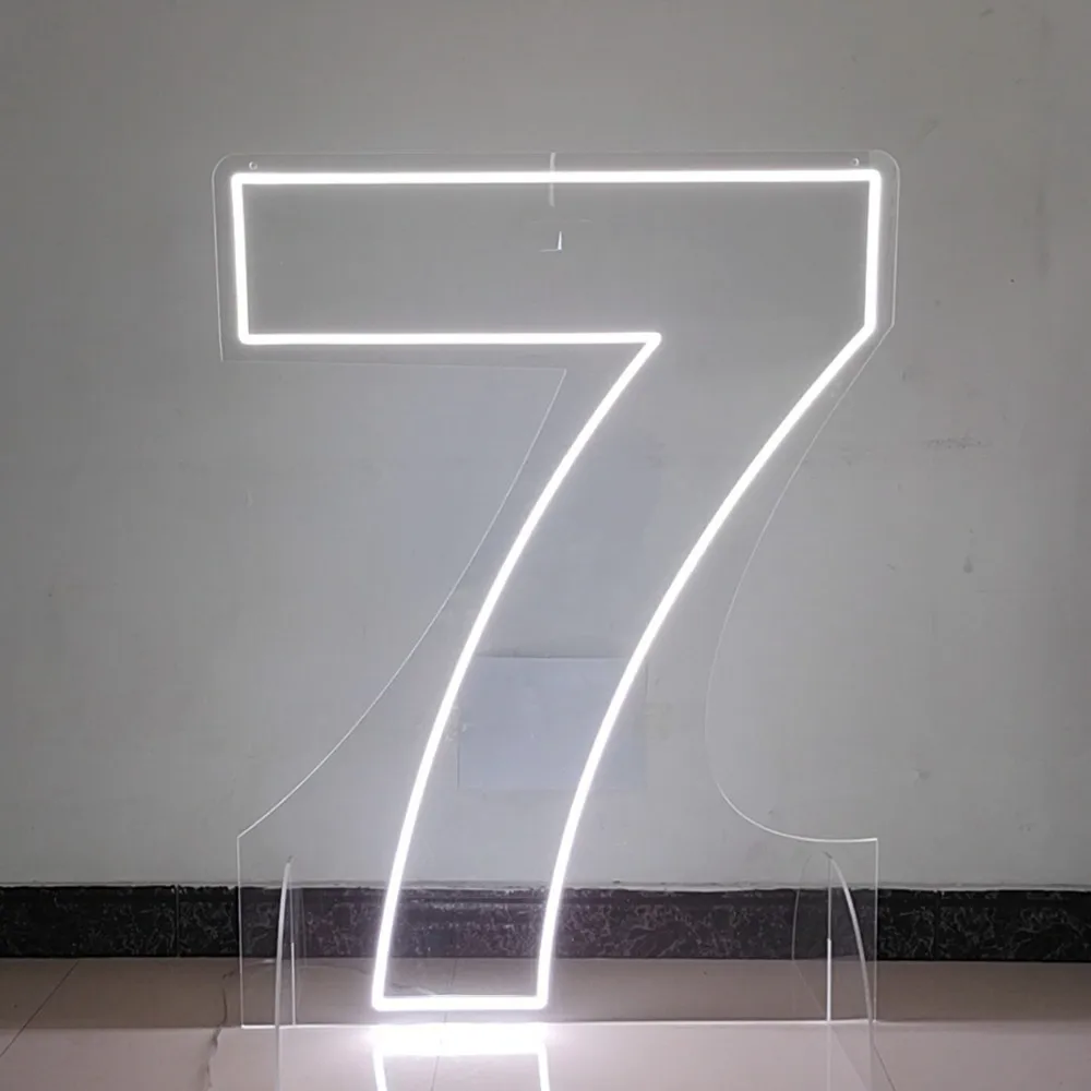 Large Size LED Standing Numbers Neon Sign for Birthday Party Decor Both Stand up And Wall Mounted Celebrate Light up Numbers