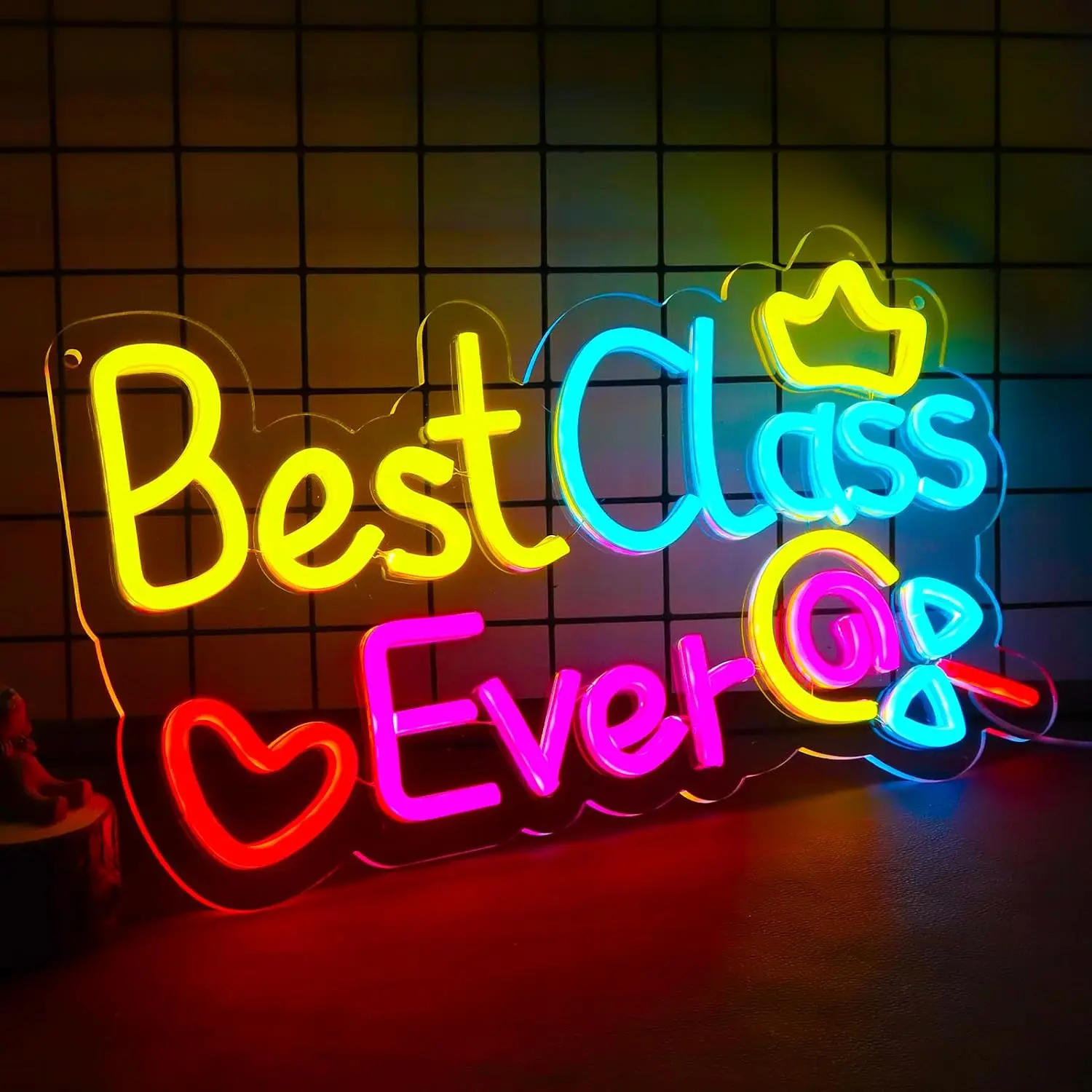  Best Class Ever LED Neon Sign USB Neon Lamp Classroom School Teacher Office Graduation Party Decor Birthday Christmas Gift
