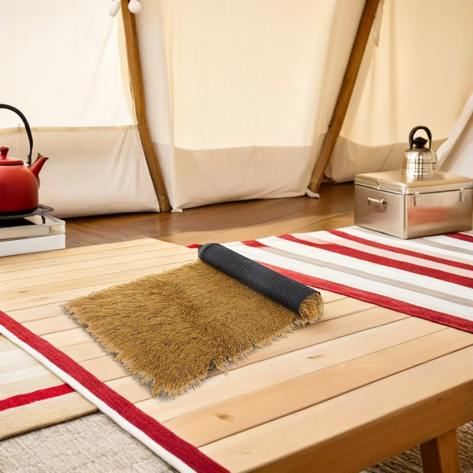 Gesimuleerde Dak Decor Kunstmatige Rietmat Voor Tuin Patio Landschapsarchitectuur Diy Stro Dak Cover Levensechte Paneel Nep Riet