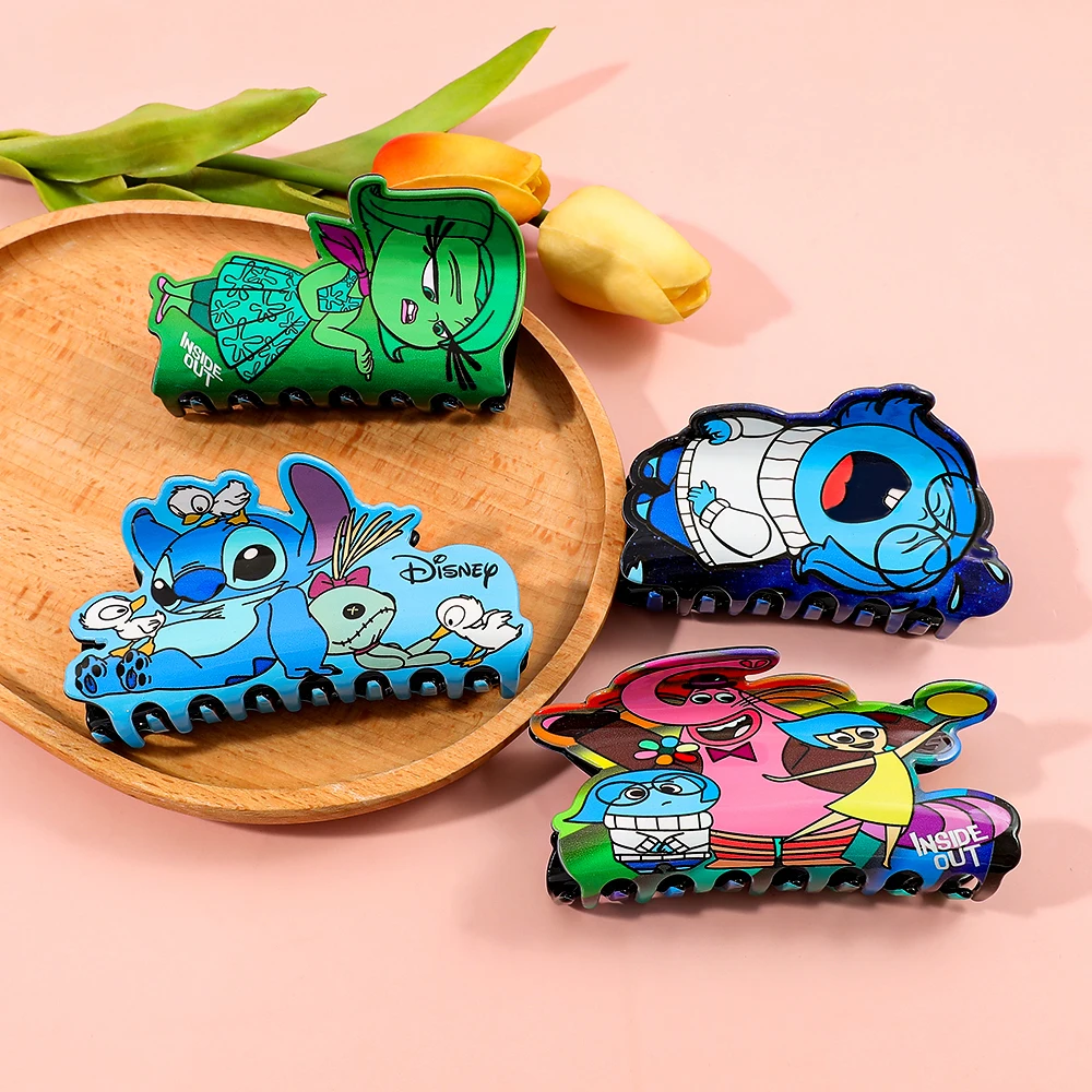 

4 шт., когти для волос с героями мультфильмов Disney's Inside Out и милые когти для волос со строчкой