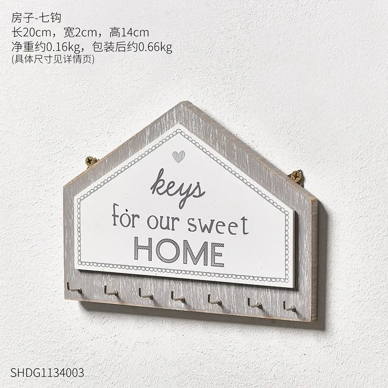 1PC Restaurant Walls Glass Wall Decorations Wall Atmosphere Decoration Creative Wooden Board Tags Hanging Hooks Wall Decoration