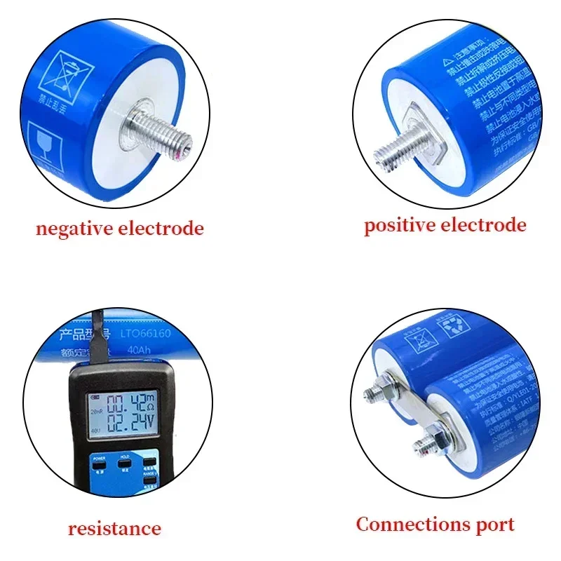 2024,100% Original Real Capacity Yinlong 66160 2.3V 40Ah Lithium Titanate LTO Battery Cell for Car Audio Solar Energy Syste