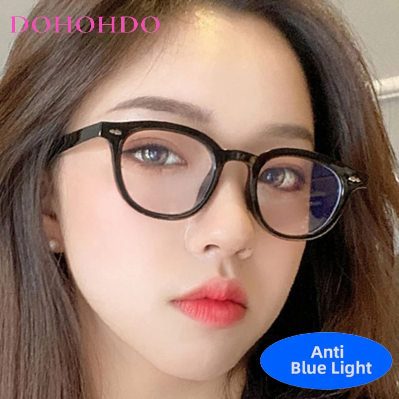 

Classic Brand Designer Oval Rice Nail Glasses Men Women Vintage Small Frame Computer Games Anti-Blue Light Ladies Eyewear Очки