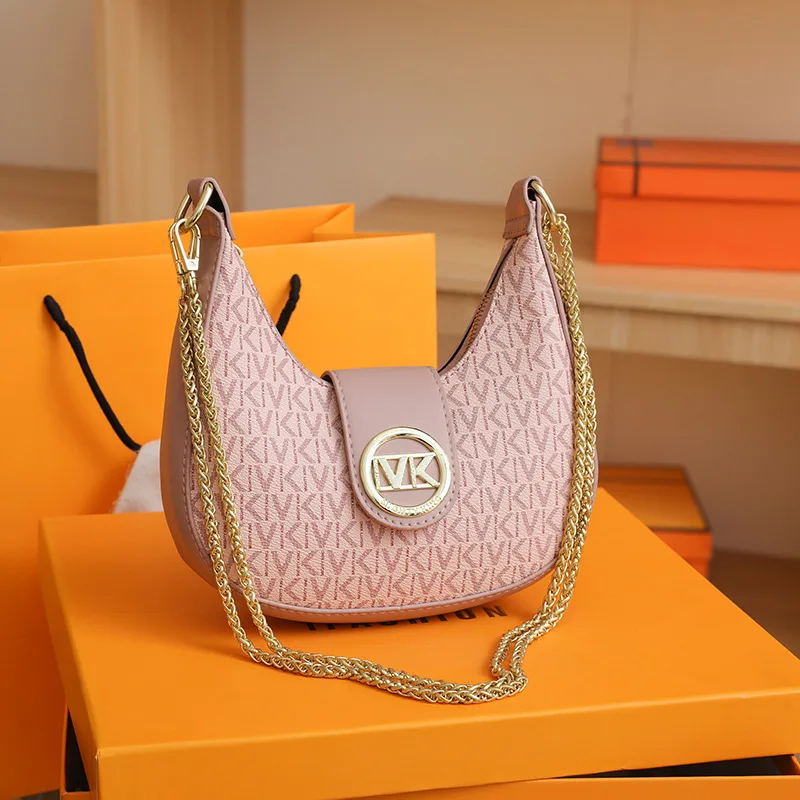 

Exclusive Women's Crossbody Bag - Underarm Saddle Moon Purse, Fashionable Mini Bag, Designer Shoulder Bag, Unique Crescent Bag