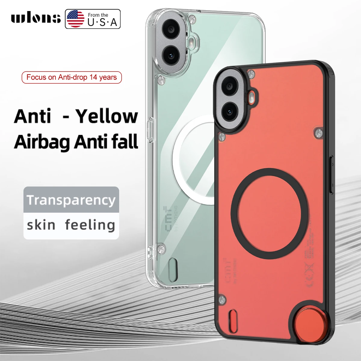 

PC Hard Plastic Backplane magnetic attraction Back Cover For Nothing CMF Phone 1 6.67 inch Translucent shockproof Phone Case