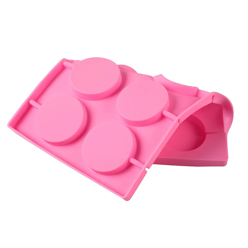 8-Cavity Round Silicone Lollipop Candy Mold Homemade Kids Cake Chocolate Cookies Decorating Tools Mould Baking Pastry