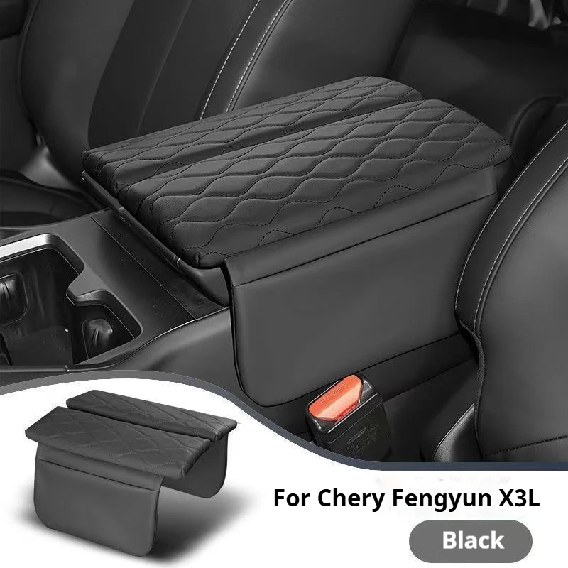 For Chery Fengyun X3L Car Center Console Armrest Box Heightening Pad Protective Cover With Storage Bag Interior