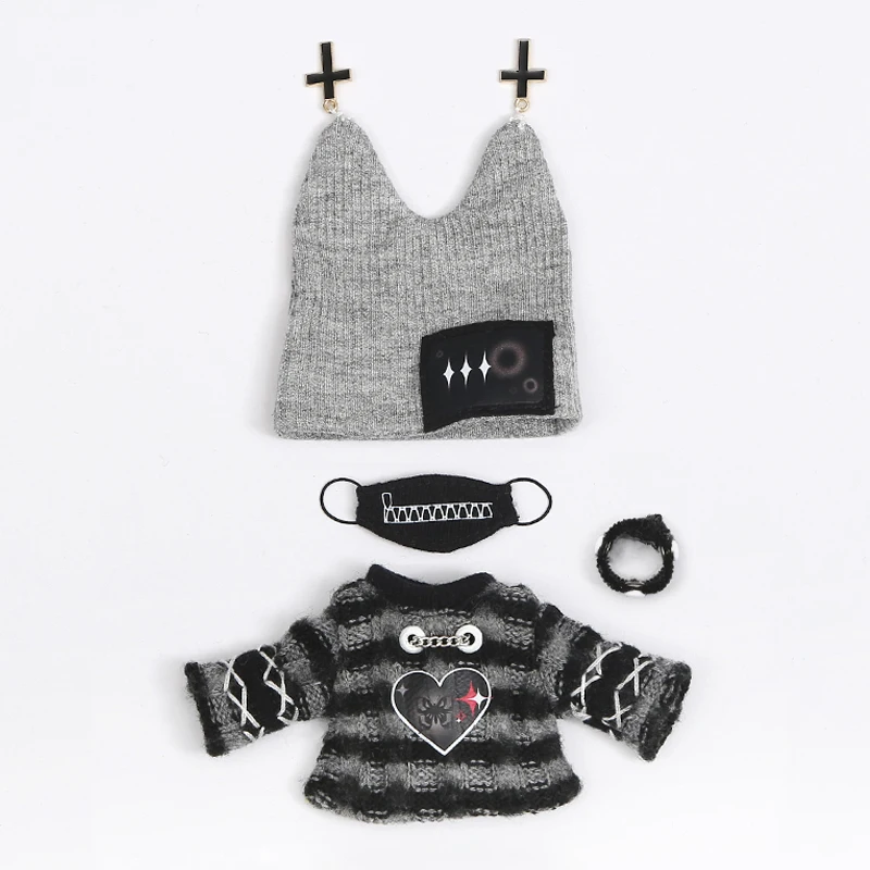 OB11 Doll Accessories Long Sleeved Abby Sweater 1/12 BJD Doll Clothes Suit Cat Ear Hat Mask For Obitsu 11 Molly GSC YMY P9 Body