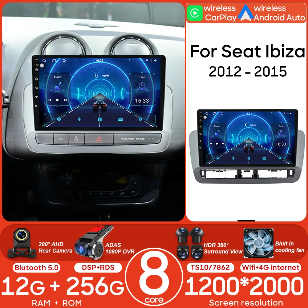

Для Seat Ibiza 2012-2015: Автомагнитола Android, мультимедийный видеоплеер, Carplay, навигация GPS, стереосистема 2DIN, головное устройство, DVD