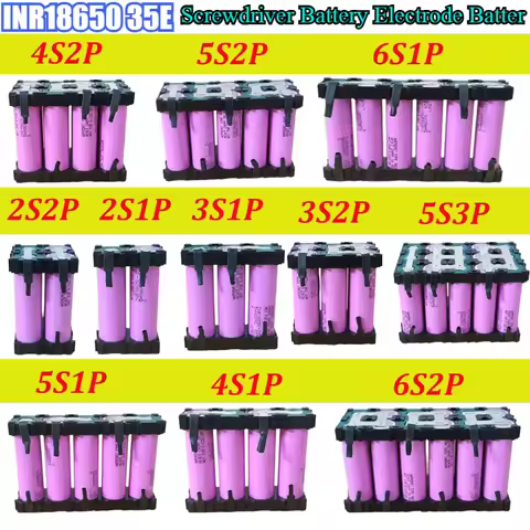 (customized) INR18650 35E Battery 3500-10500mAh 30amps Screwdriver Battery Electrode Battery 3S1P 3S2P 4S1P 5S1P 4S2P 5S2P 6S2P