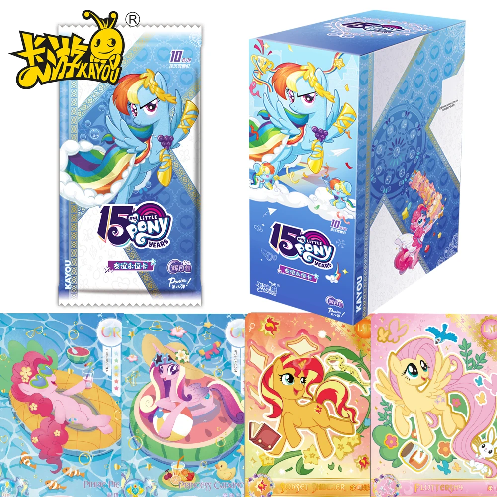 

New KAYOU Genuine My Little Pony Cards Original Design 15th Anniversary Cartoon Cute Characters Cards Boys Girls Hobbies Gifts